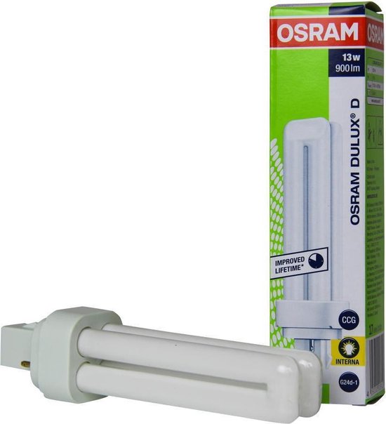 Osram Dulux D energy-saving lamp - 13W 2-pin - very warm white