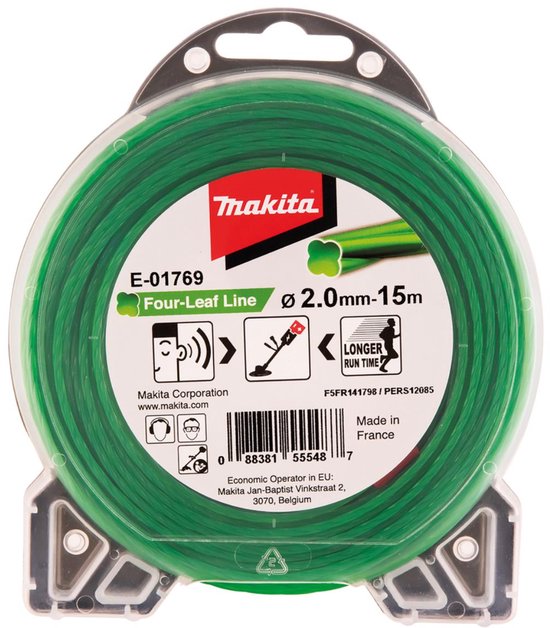 Makita Trimmer Line - Four-Leaf 2 mm - Green - 15 m