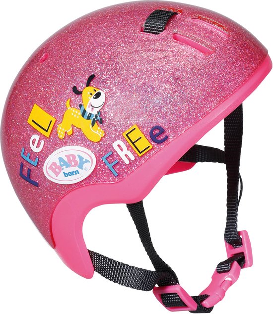 BABY born fietshelm - met glitters - Roze