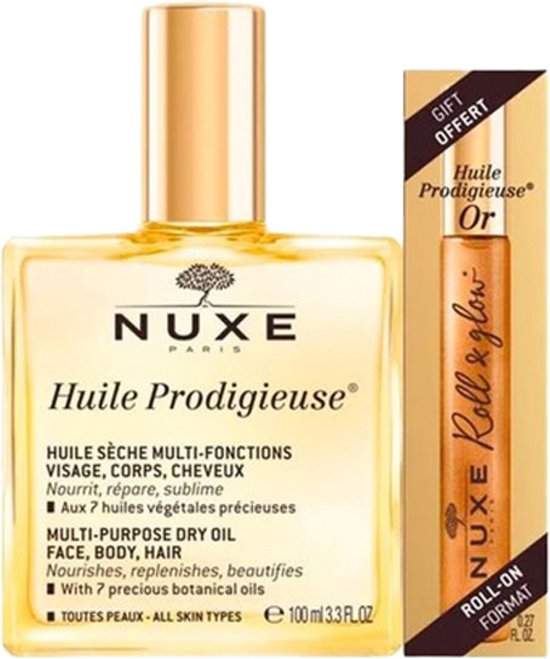 Nuxe Huile Prodigieuse Dry Oil - gift set with roll-on - 100 ml