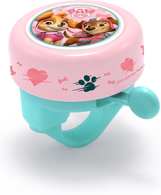 Nickelodeon Paw Patrol kinderfietsbel - Skye & Liberty - Roze