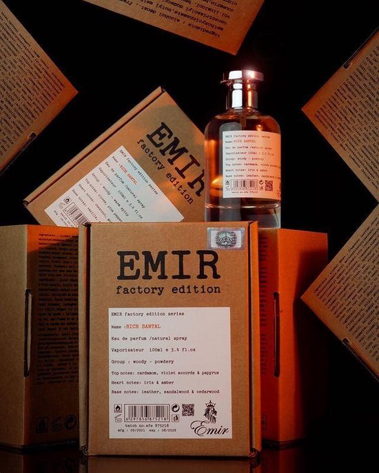 Emir Rich Santal Factory Edition parfum - unisex houtachtige noten - 100 ml