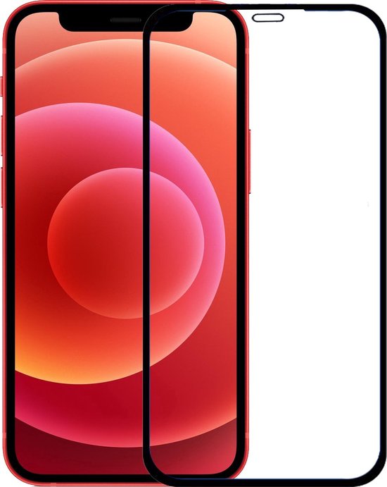 NuGlas screenprotector - 5D single pack - iPhone 12 12 Pro - Zwart