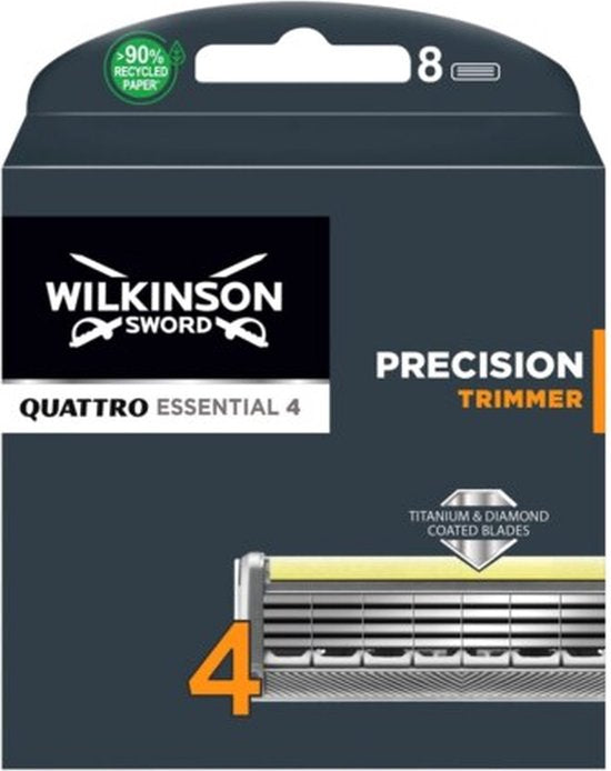Wilkinson Sword Quattro Titanium Precision scheermesjes - 8 stuks