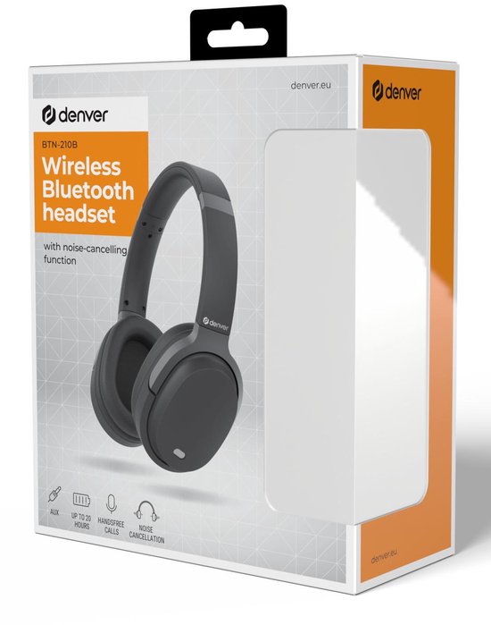 Denver BTN210 koptelefoon - draadloos - active noise canceling