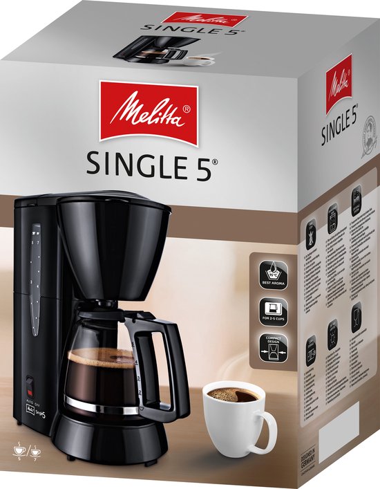 Melitta Single 5 koffiezetapparaat - 1-2 kopjes 720W - Zwart