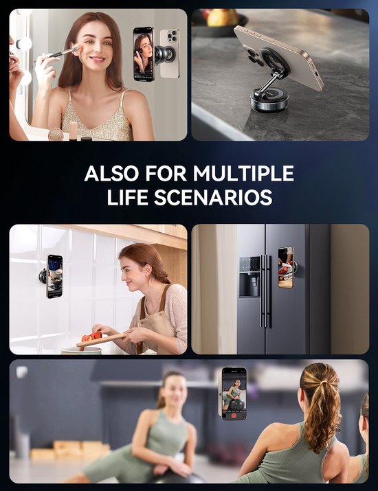 Car phone holder - dashboard window 360° rotatable - iPhone MagSafe