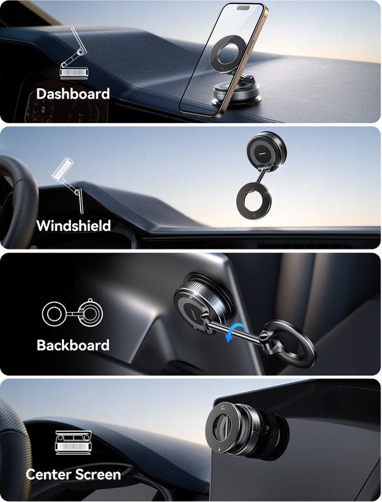 Car phone holder - dashboard window 360° rotatable - iPhone MagSafe