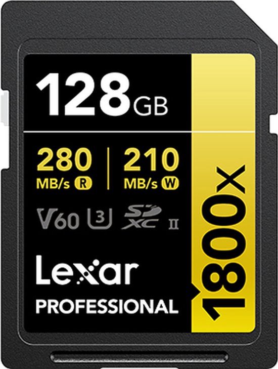 Lexar SD Pro Gold Series Memory Card 2-Pack - UHS-II 128 GB - V60 - 270 MB/s