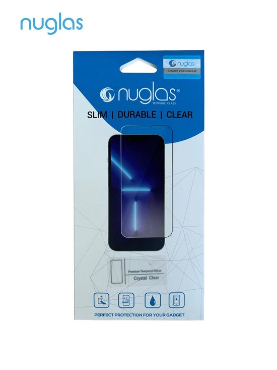 NuGlas iPhone 13 Pro Max/14 Plus screenprotector - 2,5D glas - set van 10