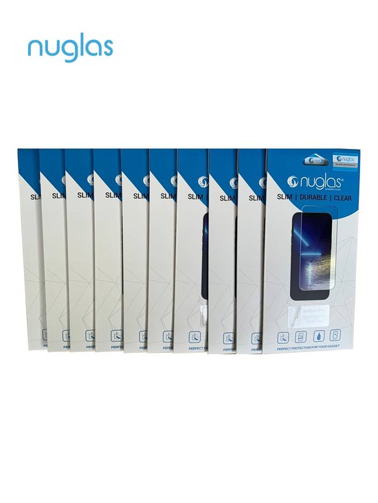 NuGlas screenprotector set van 10 - glas 2,5D - iPhone XR/11