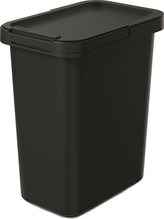 Prosperplast Keden afvalbak - 12 liter - kunststof - Zwart