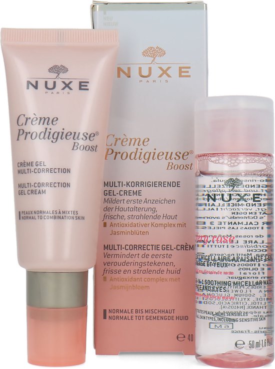 Nuxe Crème Prodigieuse gel cream - multi-correction 40ml - with micellar water 50ml