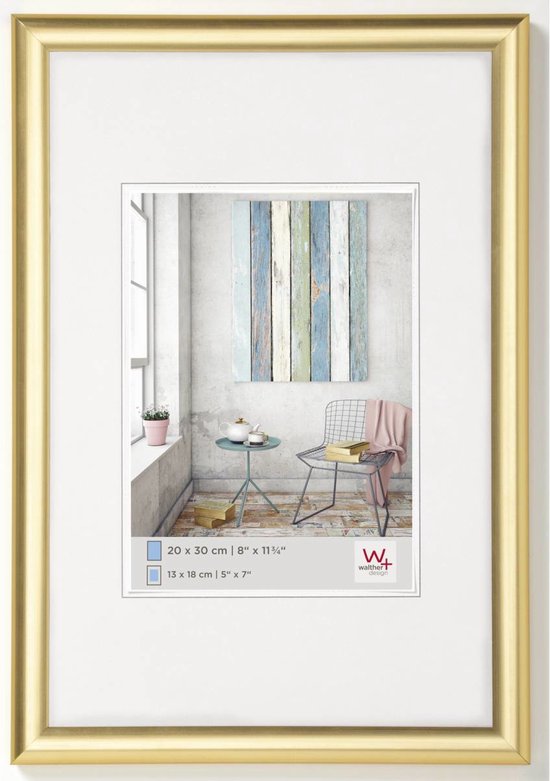Walther Trendstyle fotolijst - kunststof 13×18 cm - Goud