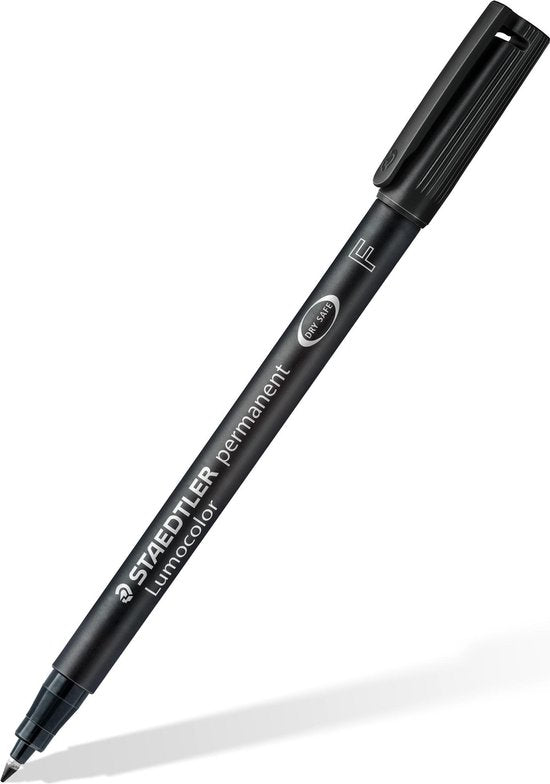 Staedtler Lumocolor permanent pen - F nib - box of 10 assorted colours