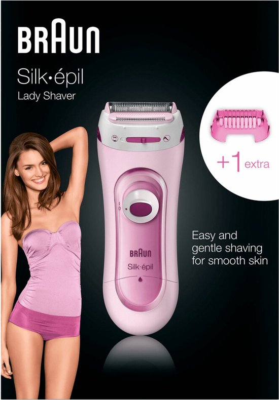 Braun Silk-épil shaver - electric with trimmer system cordless - Pink