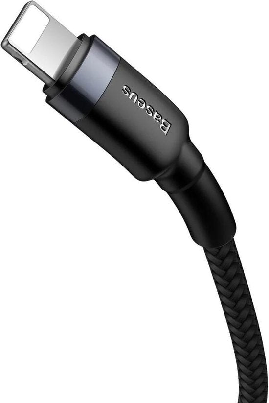 Baseus Cafule Cable - USB-C to Lightning PD 20W 1 meter - Grey/Black