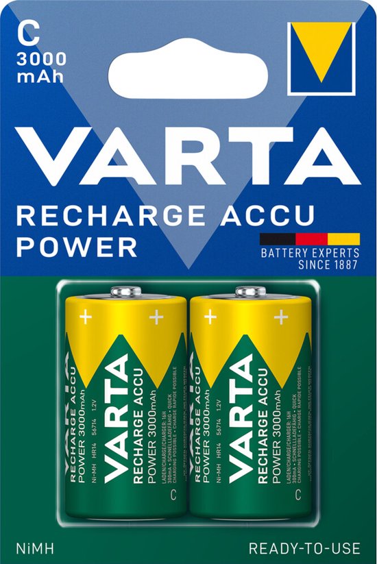 Varta batterijen - oplaadbaar NiMH C/LR14