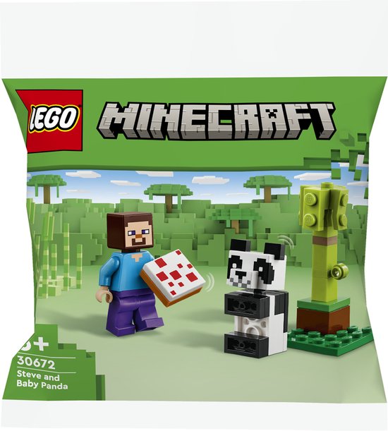 LEGO Minecraft Steve en babypanda - polybag 30672