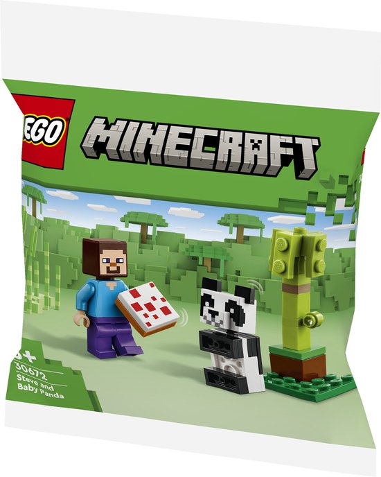 LEGO Minecraft Steve en babypanda - polybag 30672