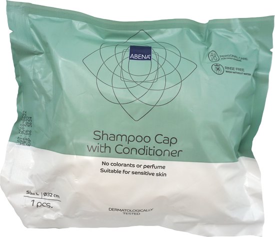 Abena shampoocap - met conditioner - parfumvrij en kleurstofvrij - 1 stuk