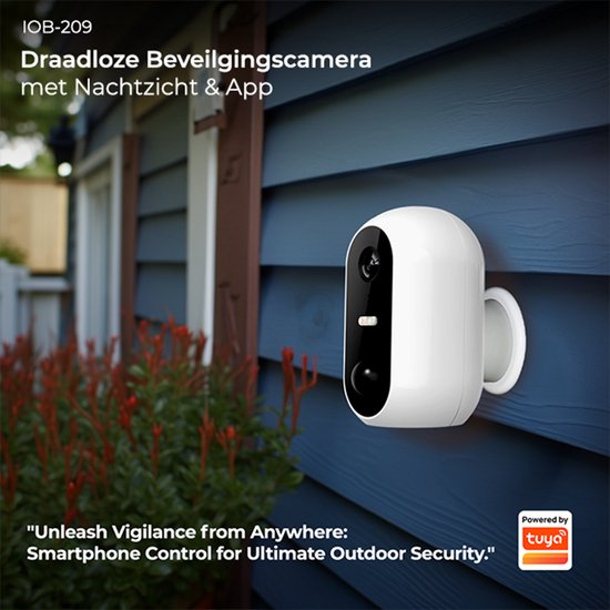 Denver beveiligingscamera IOB209 - draadloos voor binnen en buiten - Full HD met nachtzicht - WiFi en app - bewegingsdetectie