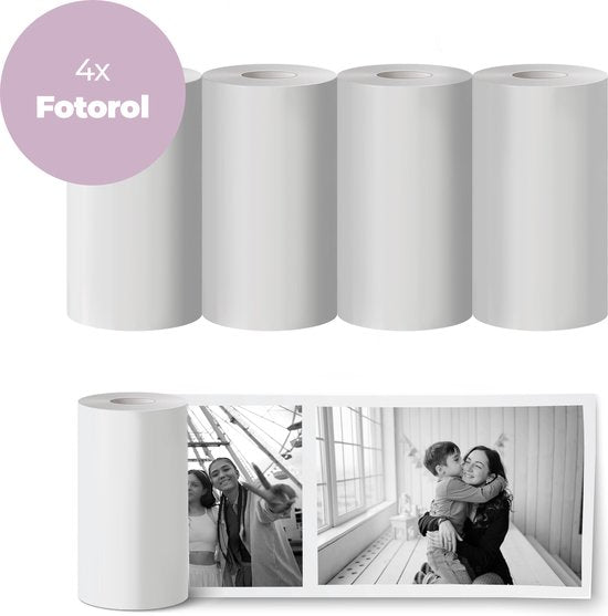 Denver PP40 papierrollen set van 4 - voor kindercamera met printer en pocket printer - 57×30 mm - Wit