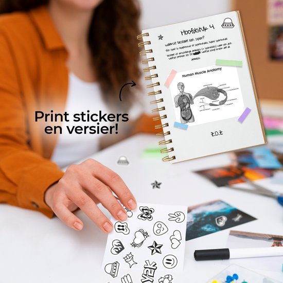 Denver stickerrollen set van 3 - PSP43 - voor kindercamera met printer en pocket printer - 57×30 mm - Wit