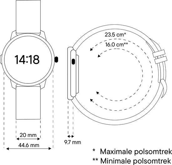 Denver SWC338BU smartwatch - Android iOS belfunctie - hartslagmeter saturatiemeter slaapmonitor - Blauw