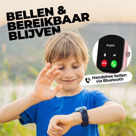 Denver smartwatch kinderen - bellen/sms/whatsapp - Android & iOS - stappenteller - hartslag- en bloeddrukmeter - SWK120RO