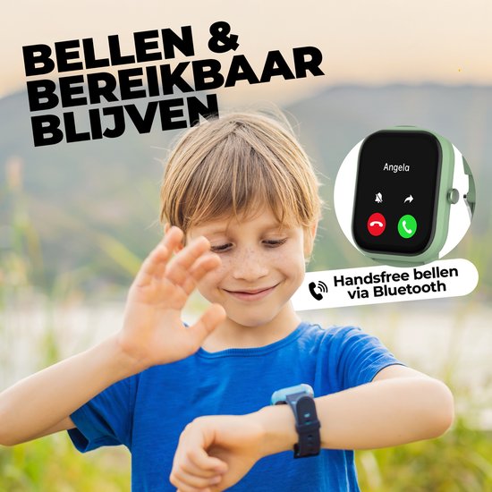 Denver smartwatch kinderen - bellen/sms/whatsapp - Android & iOS - stappenteller - hartslag- en bloeddrukmeter - SWK120GN