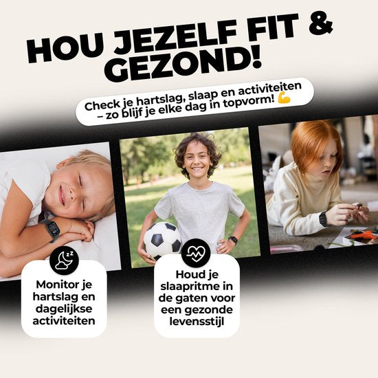 Denver smartwatch kinderen - bellen/sms/whatsapp - Android & iOS - stappenteller - hartslag- en bloeddrukmeter - SWK120B