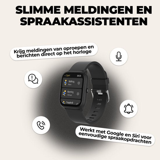 Denver smartwatch kinderen - bellen/sms/whatsapp - Android & iOS - stappenteller - hartslag- en bloeddrukmeter - SWK120B