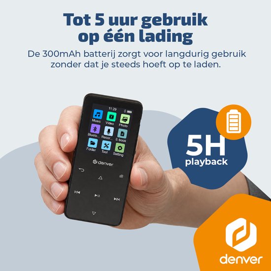 Denver MP-1830B MP4 mediaspeler - Zwart