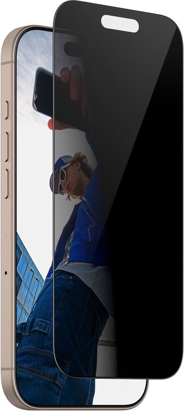 PanzerGlass Ultra-Wide screenprotector - iPhone 16 Pro - case friendly - antibacterieel - privacy glass - met EasyAligner