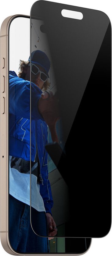 PanzerGlass iPhone 16 Pro Max screenprotector - Ultra-Wide Fit Privacy case friendly - Zwart