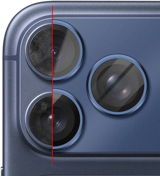 PanzerGlass Fender cameraprotector - geschikt voor Apple iPhone 17 Pro Max - aluminium case friendly - Deep Blue