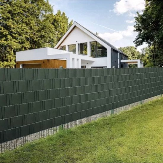 Gardlov vlechtband hekwerk - UV-bestendig - 19×35 cm - Groen