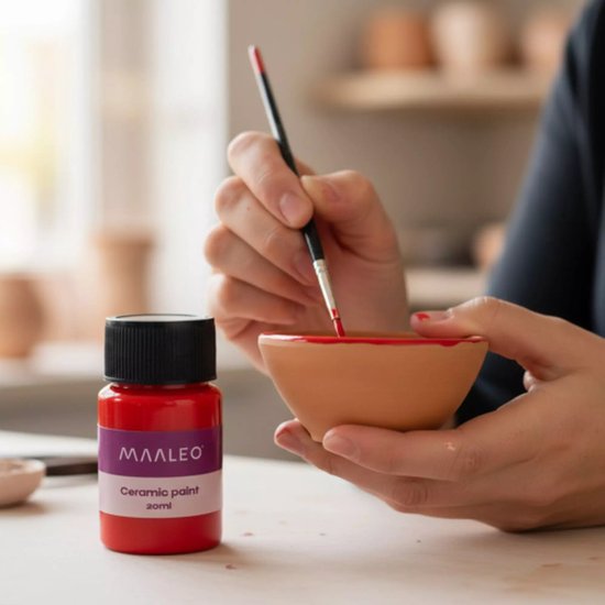 Maaleo glas- en keramiekverfset - 12×20 ml - ovenbestendig