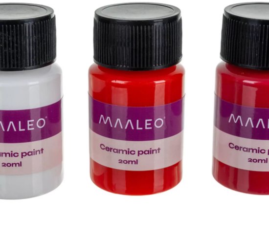 Maaleo glas- en keramiekverfset - 12×20 ml - ovenbestendig