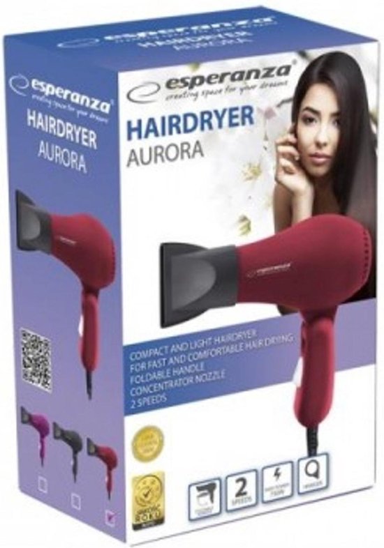 Aurora föhn - reisformaat - Rood