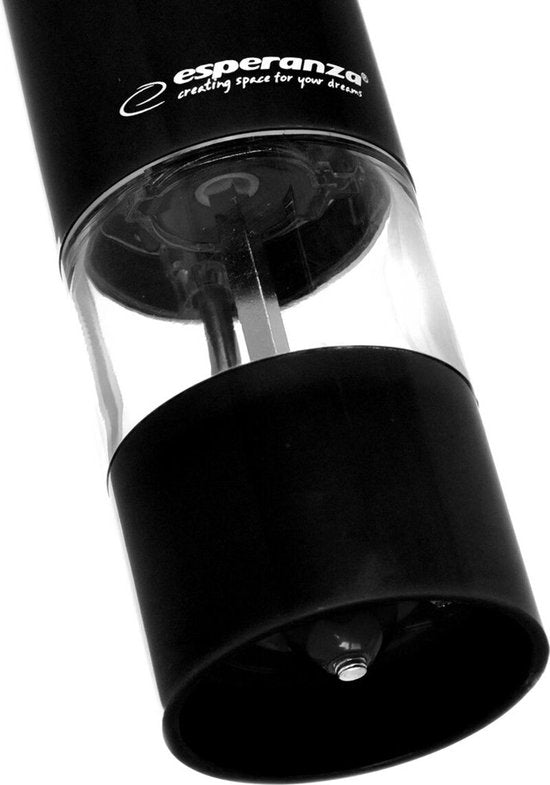 Esperanza Malabar pepermolen - elektrisch met LED-verlichting - instelbare maalgraad - Zwart