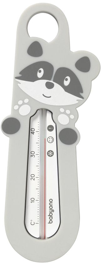Babyono badthermometer - wasbeer 0m+ - Grijs