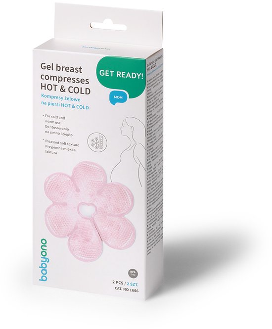 Baby Ono gel borstkompressen Hot & Cold - warm & koud kompres voor borstvoeding - herbruikbaar - set van 2