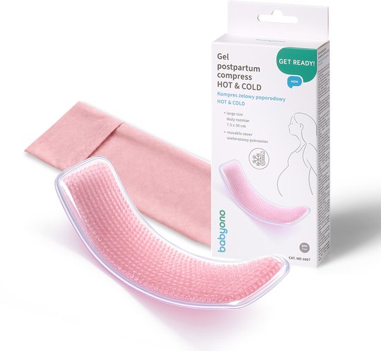 Babyono postpartum kompres - koel- en warmtekompres na bevalling - voor perineum keizersnede en aambeien - inclusief wasbare hoes