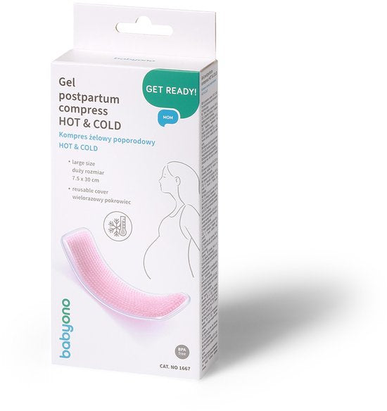 Babyono postpartum kompres - koel- en warmtekompres na bevalling - voor perineum keizersnede en aambeien - inclusief wasbare hoes