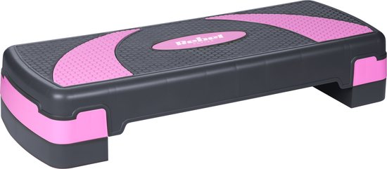 Rebel Active stepper - aerobics stepbank in hoogte verstelbaar tot 20 cm - Grijs paars