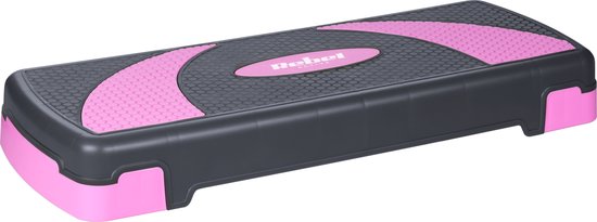 Rebel Active stepper - aerobics stepbank in hoogte verstelbaar tot 20 cm - Grijs paars