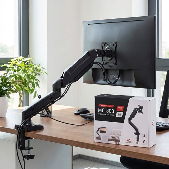 Maclean monitorbeugel - bureau steun 13-27 inch - 8 kg