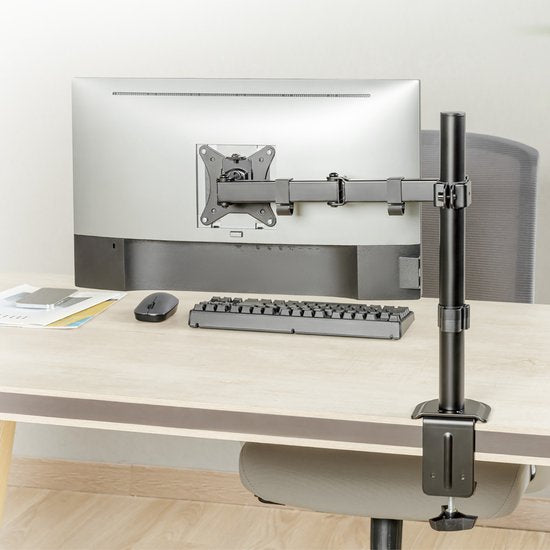 Maclean monitorbeugel - bureausteun 17-32 inch - dubbele arm - VESA 75×75 en 100×100 - max. 9 kg